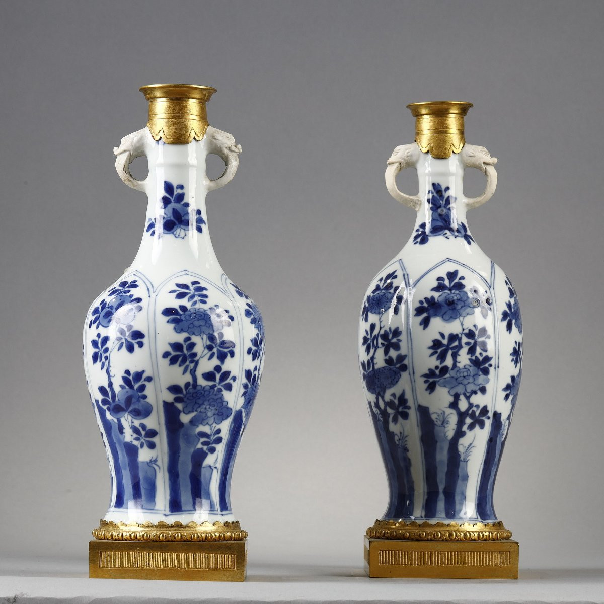 Pair Of Kangxi Period Chinese Porcelain Vases-photo-1