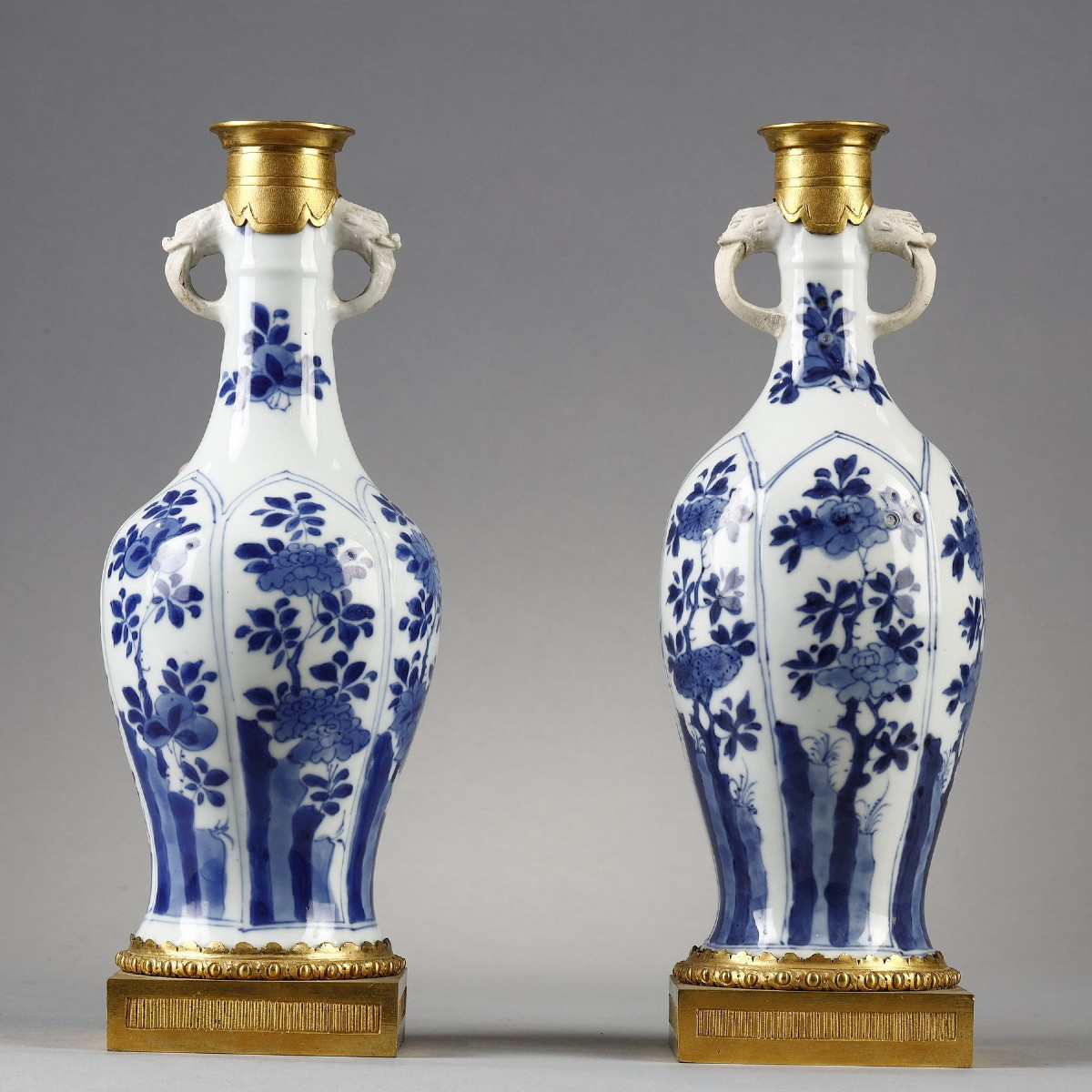 Pair Of Kangxi Period Chinese Porcelain Vases
