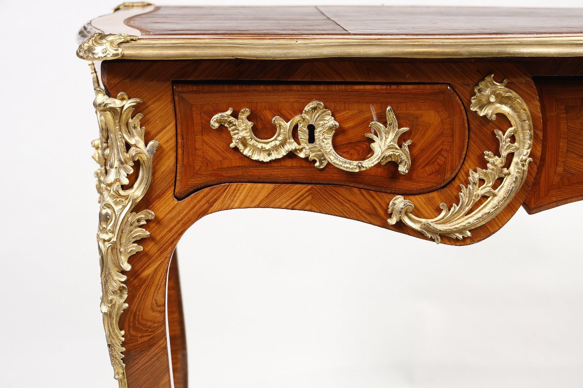 Bureau plat d’époque Louis XV, estampillé de Pierre Migeon-photo-4