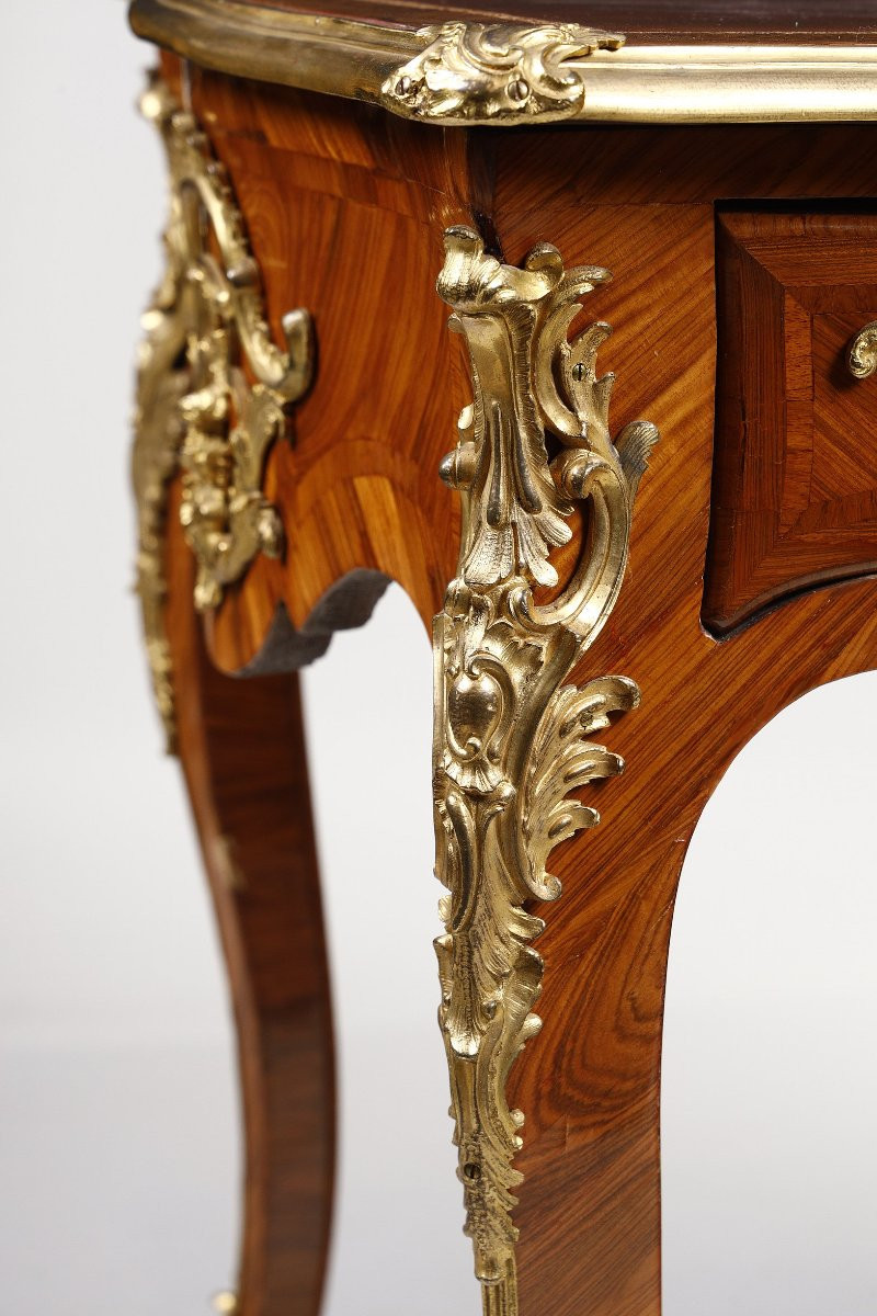 Bureau plat d’époque Louis XV, estampillé de Pierre Migeon-photo-4