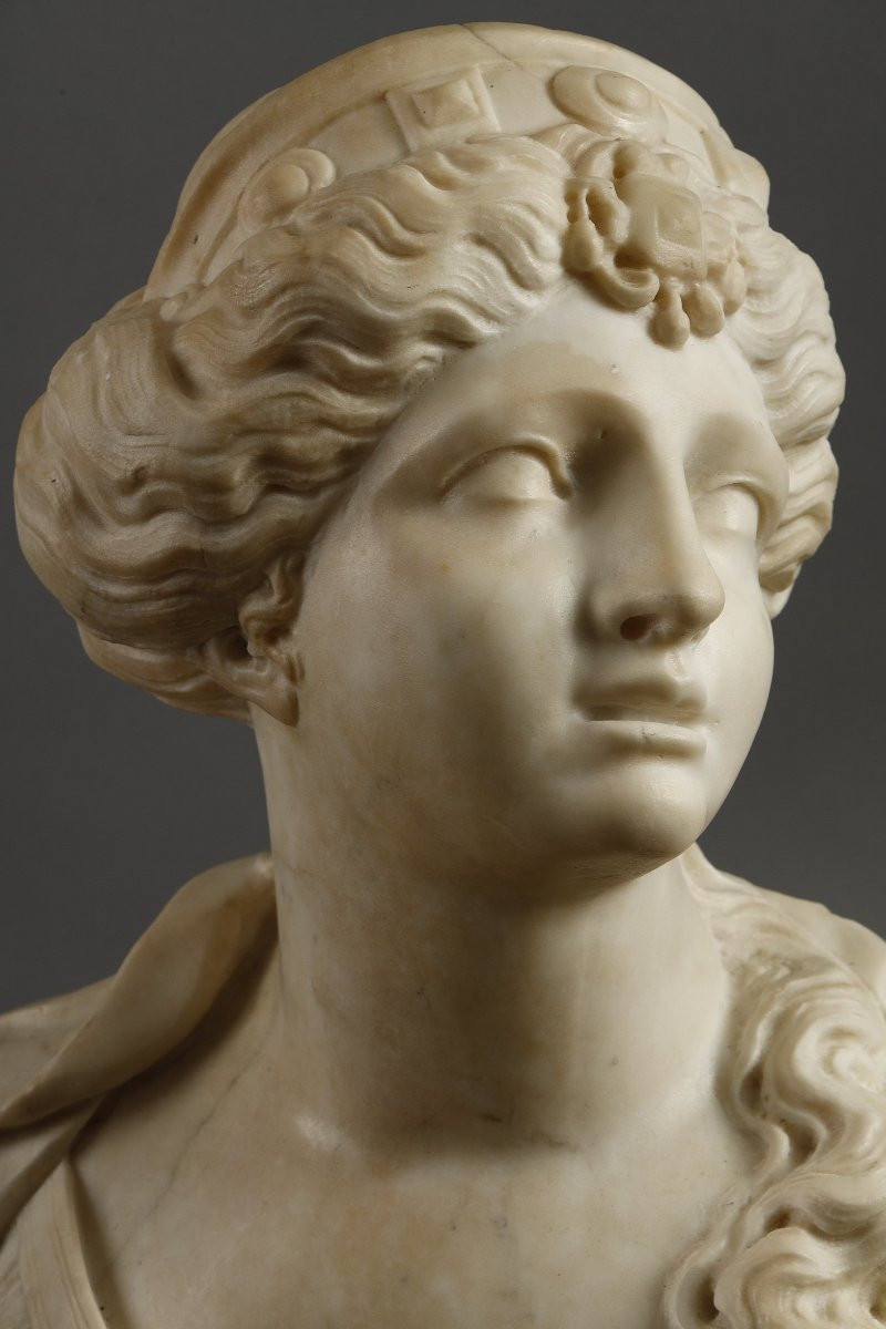 Paire de bustes à l'antique de Tommaso Rues, XVIIe siècle-photo-2