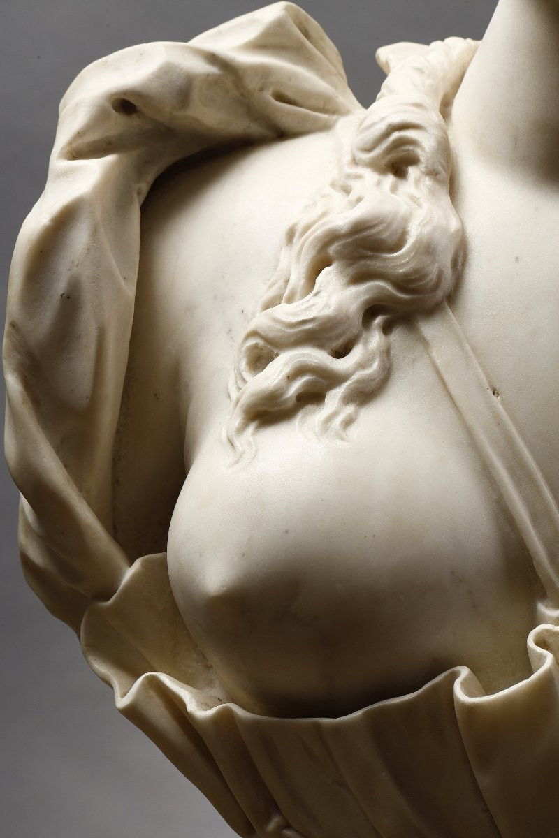 Paire de bustes à l'antique de Tommaso Rues, XVIIe siècle-photo-6