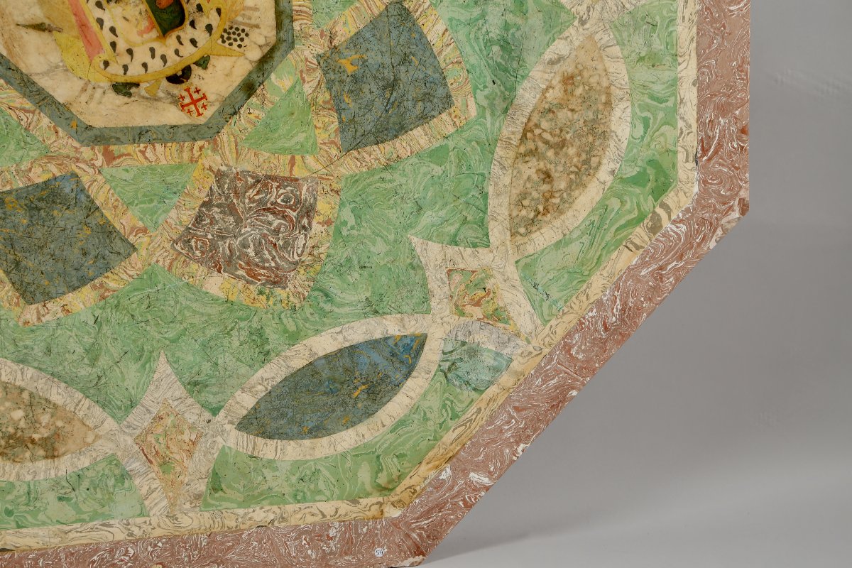 Scagliole Tray, Italy 17th Early 18th Century-photo-2
