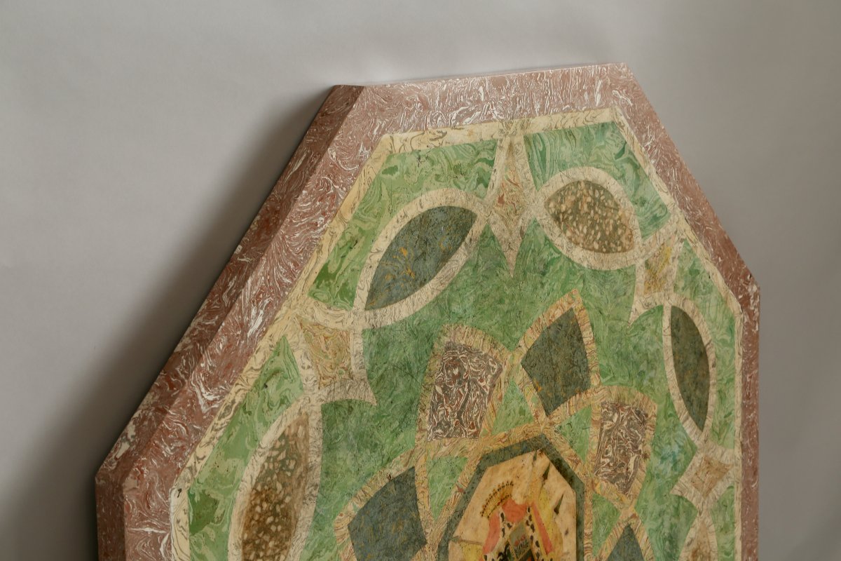 Scagliole Tray, Italy 17th Early 18th Century-photo-4