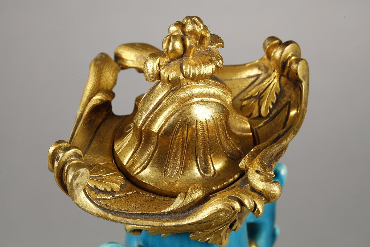 Blue Chinese Porcelain Vase, Early 19th Century-photo-5