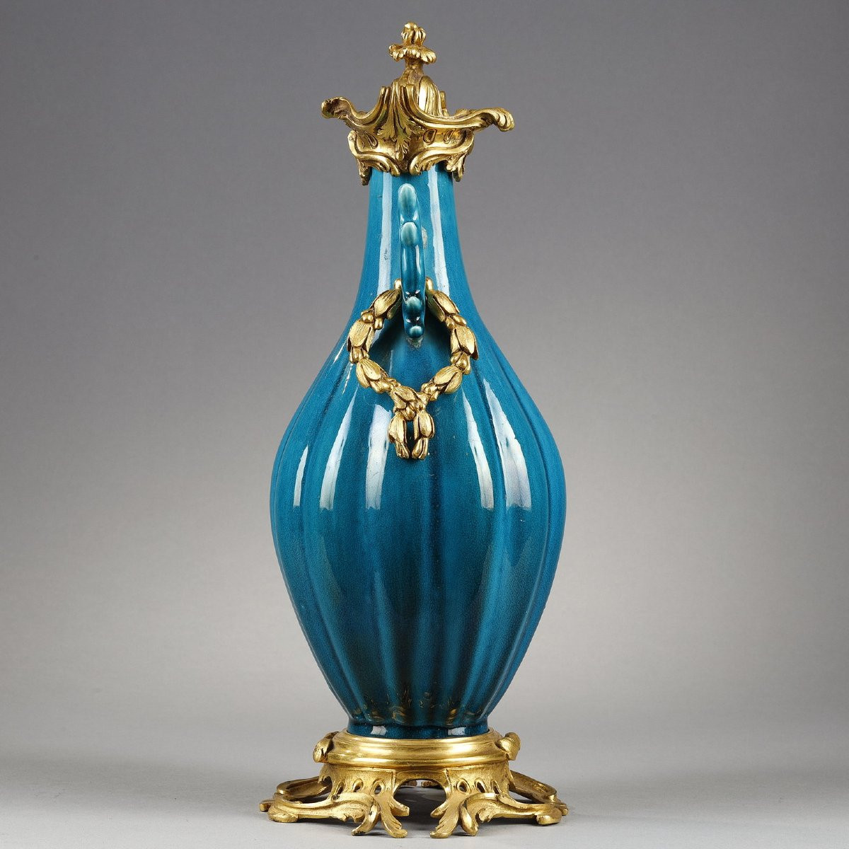 Blue Chinese Porcelain Vase, Early 19th Century-photo-6