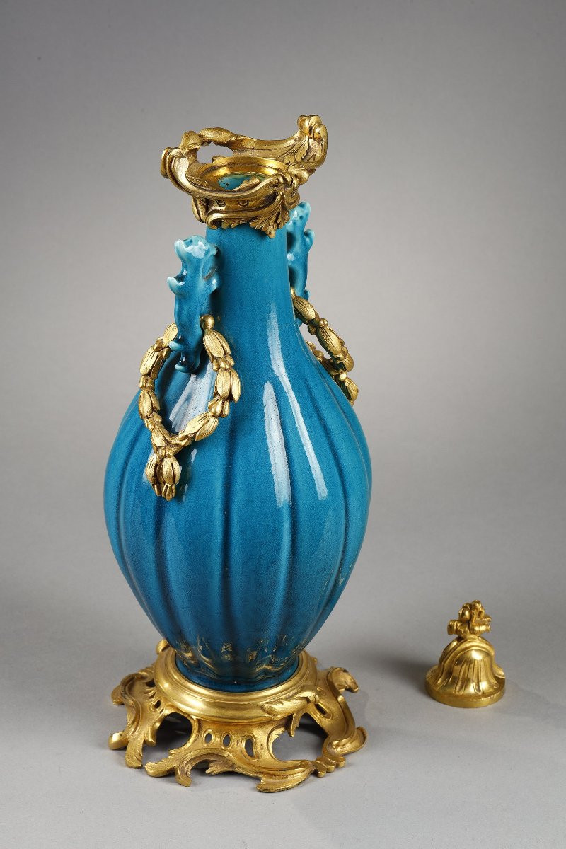Blue Chinese Porcelain Vase, Early 19th Century-photo-7