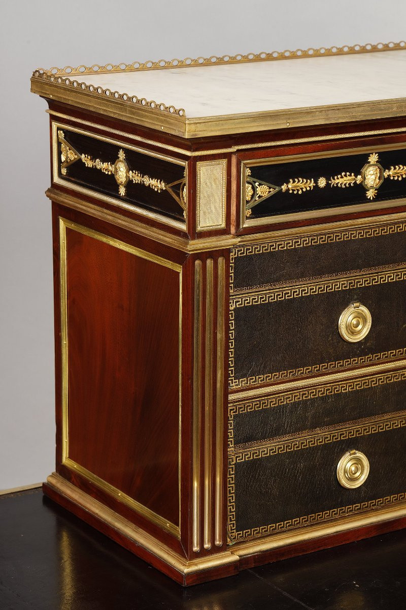 Cartonnier d'époque XVIIIe siècle attribué à Bernard Molitor-photo-2