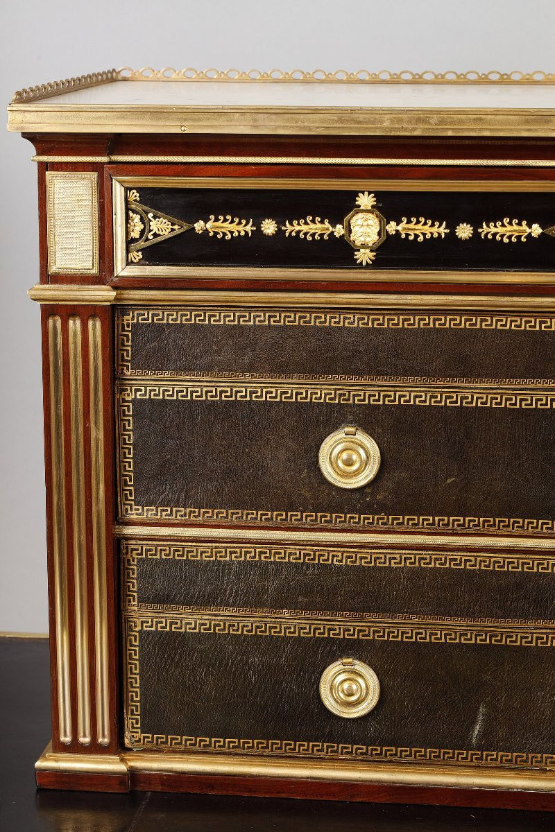 Cartonnier d'époque XVIIIe siècle attribué à Bernard Molitor-photo-4