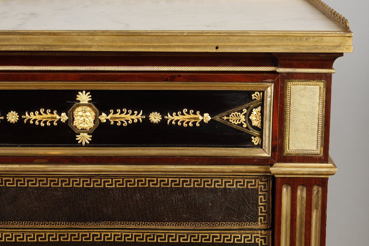 Cartonnier d'époque XVIIIe siècle attribué à Bernard Molitor-photo-7