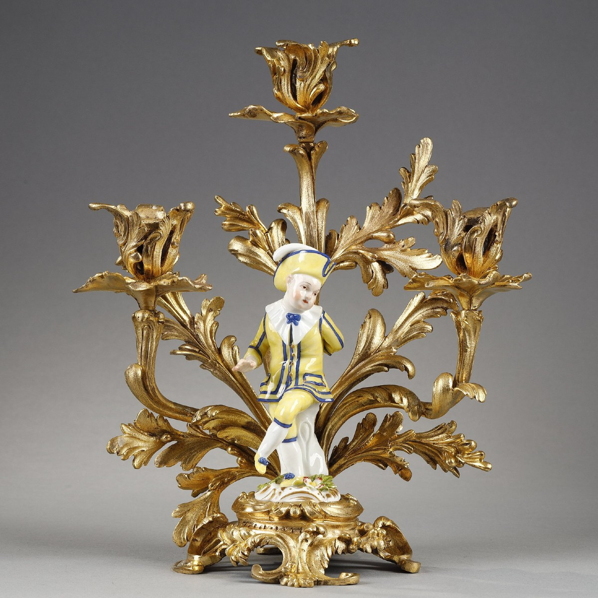 Louis XV Candlesticks, Meissen Children's Porcelain-photo-2