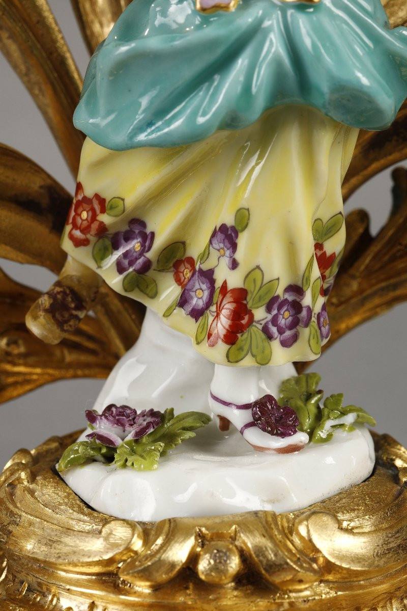 Louis XV Candlesticks, Meissen Children's Porcelain-photo-6