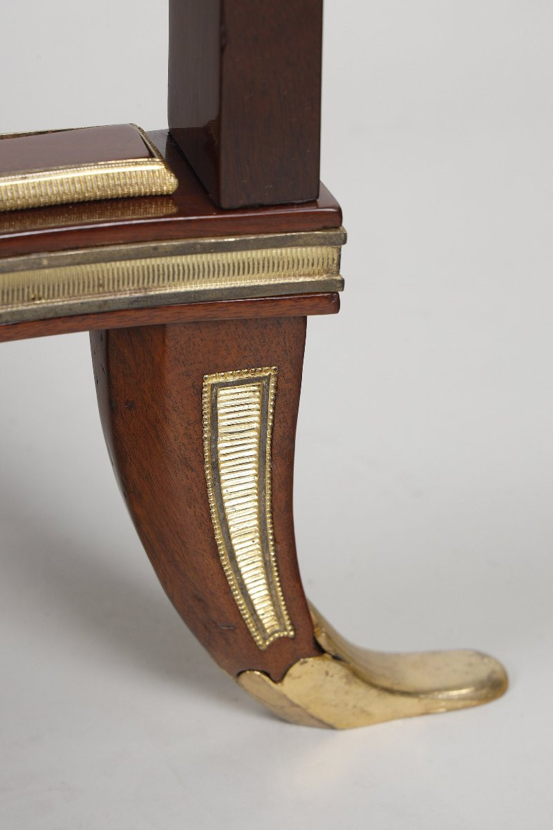 Mahogany Tripod Pedestal Table Attributed To Adam Weisweiler-photo-3