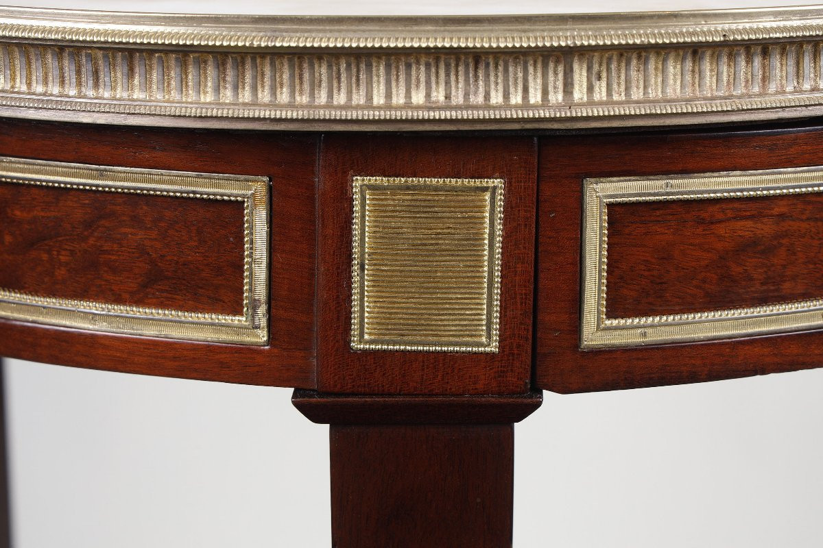 Mahogany Tripod Pedestal Table Attributed To Adam Weisweiler-photo-5