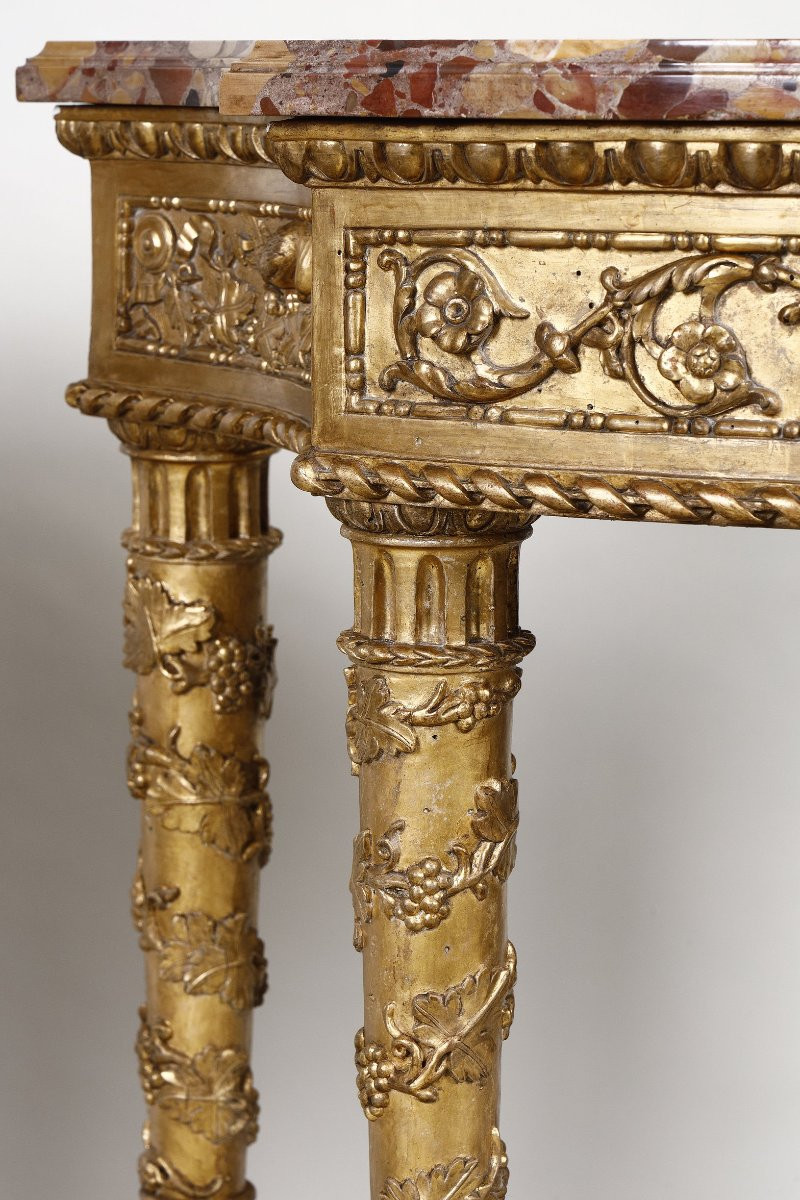 Pair Of Louis XVI Period Console Tables From Northern Italy-photo-3