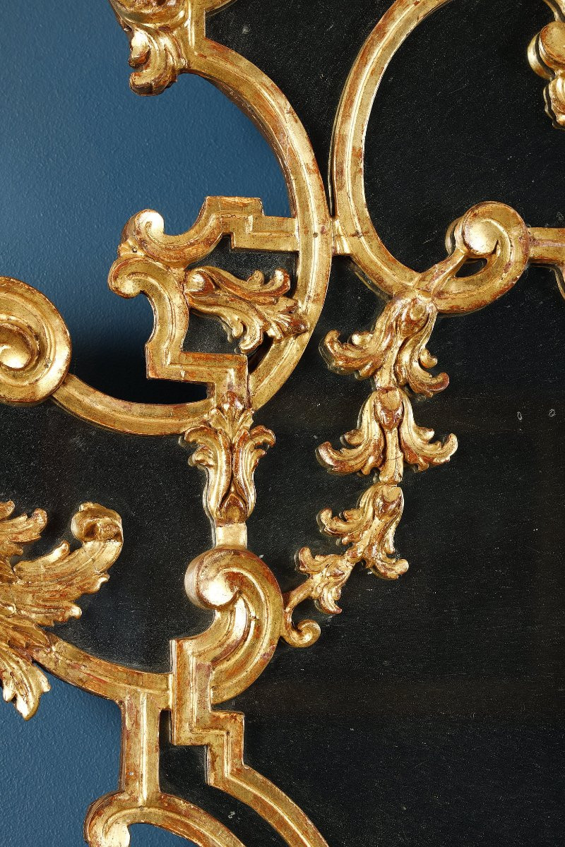 Pair Of Mirrors With Gilded Wood, Northern Italy, 18th Century-photo-4