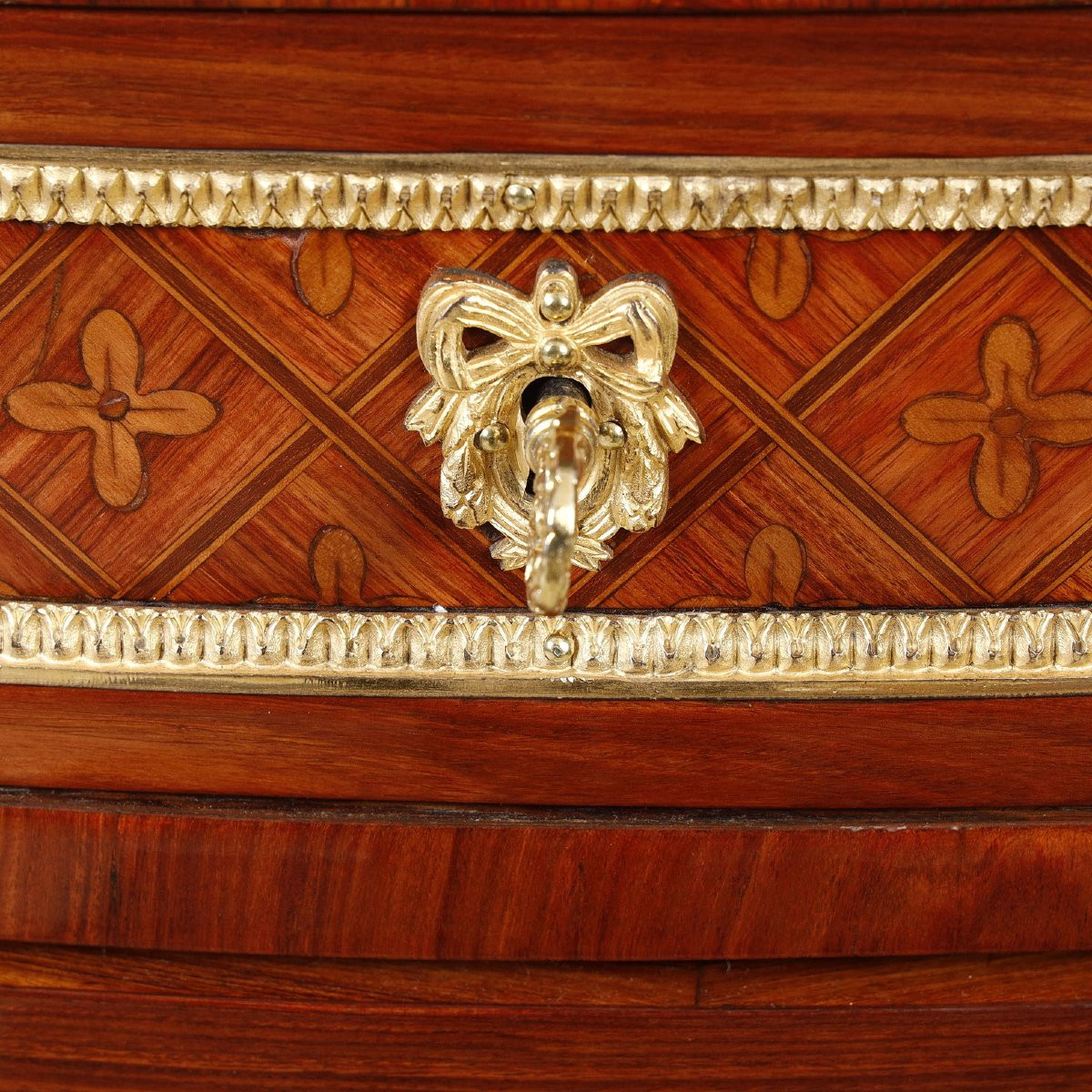 Paire de commodes demi lune d'époque Louis XVI estampillée de Fidelys SCHEY-photo-3