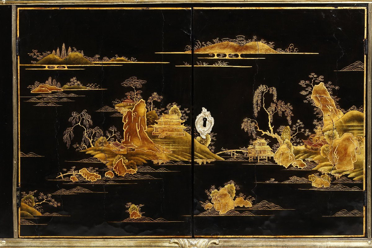 Lacquered Secretary Desk Attributed To Bvrb-photo-2