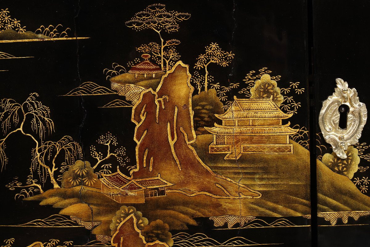 Lacquered Secretary Desk Attributed To Bvrb-photo-4