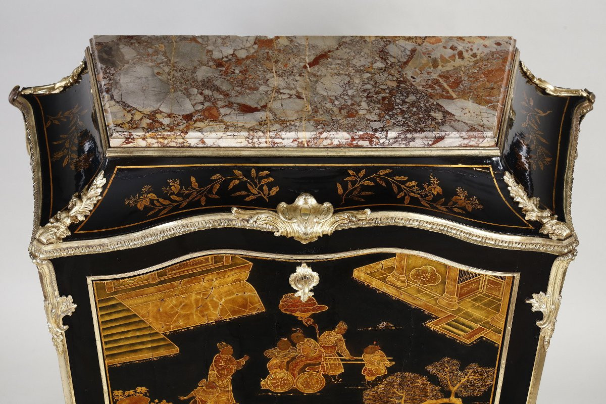 Lacquered Secretary Desk Attributed To Bvrb-photo-6