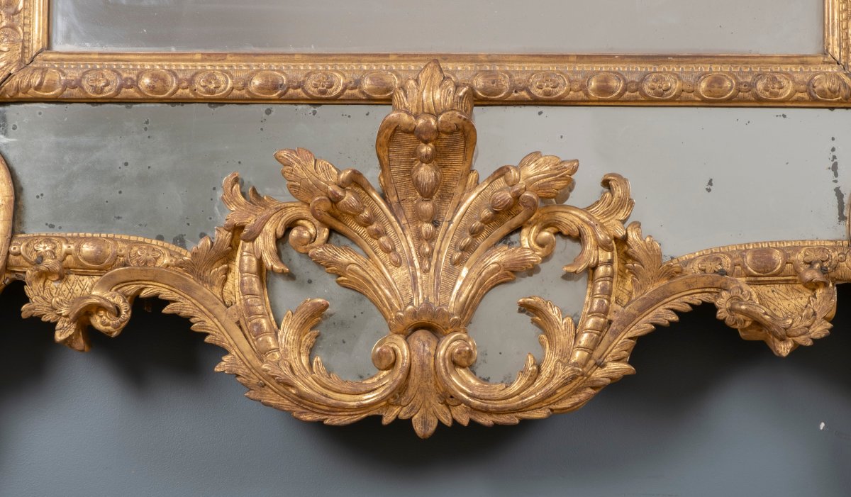 Large Mirror With Side Panels, From The Regency Period -photo-4