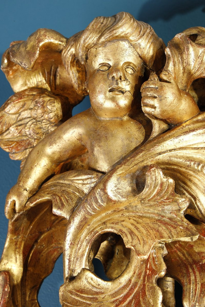 Italian Mirror With Putti-photo-2