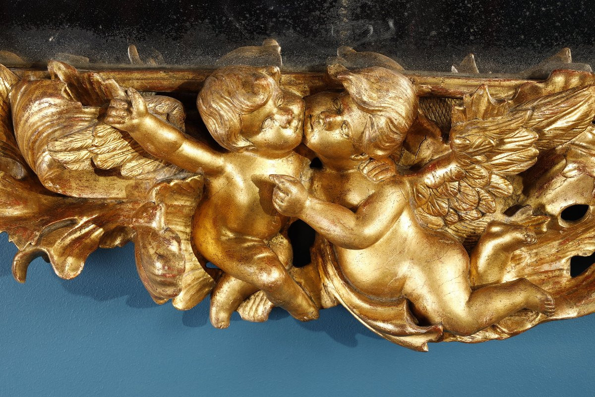 Italian Mirror With Putti-photo-4