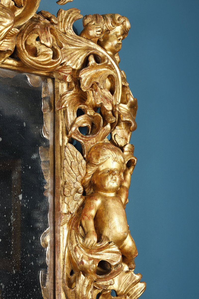 Italian Mirror With Putti-photo-5