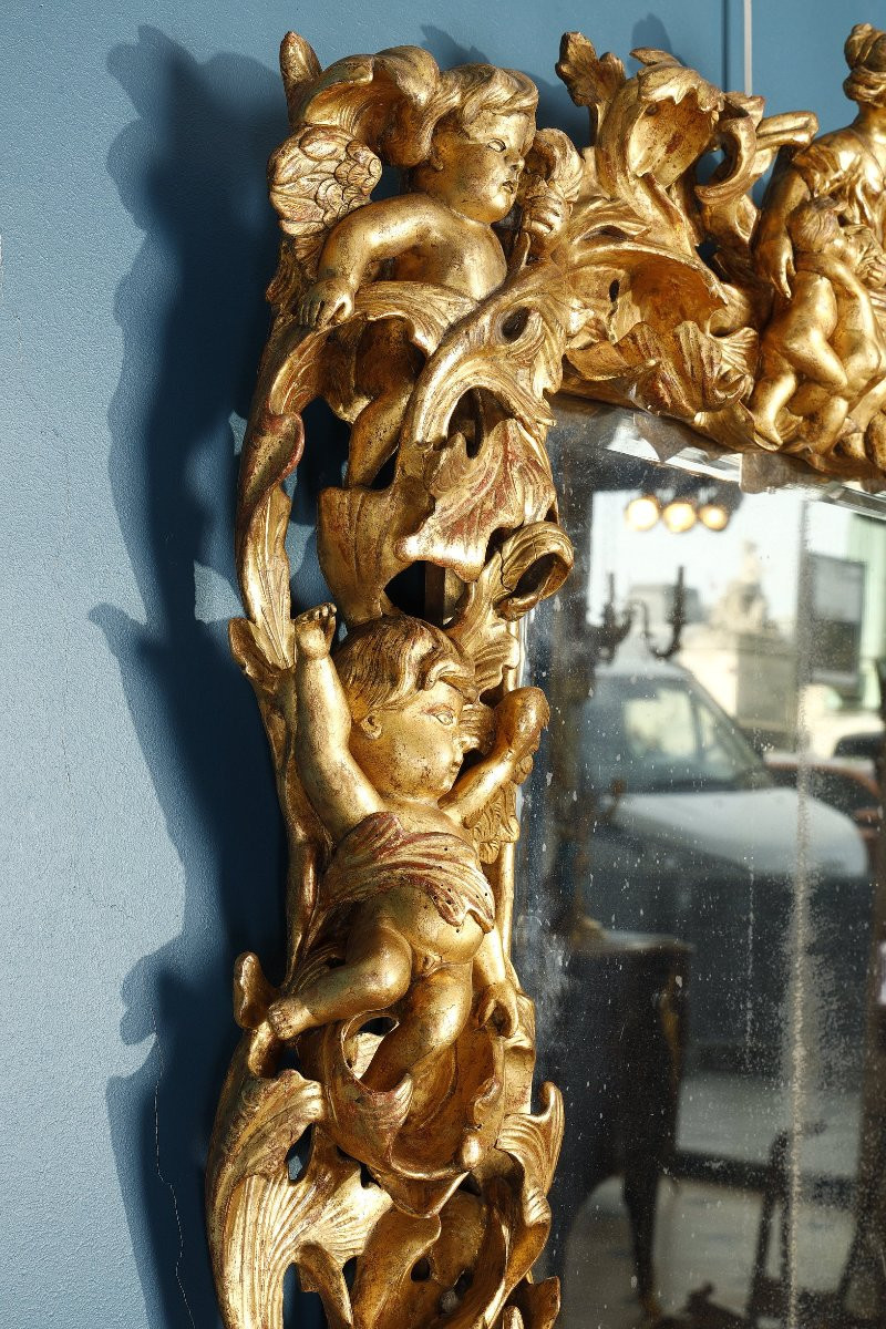 Italian Mirror With Putti-photo-6