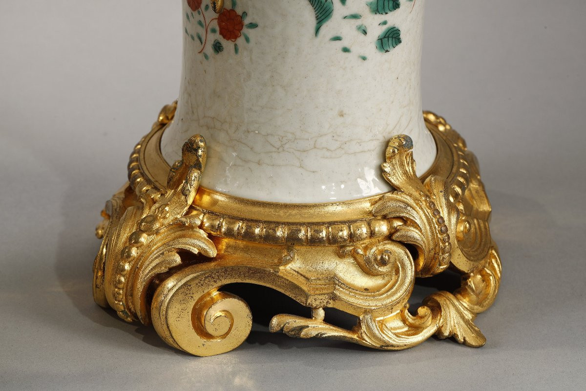 Pair Of Large 18th-century East India Company Vases, In "famille Rose" Porcelain-photo-7