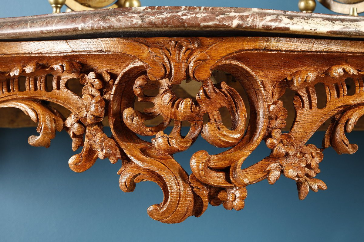 Louis XV Period Oak Wall Console-photo-2