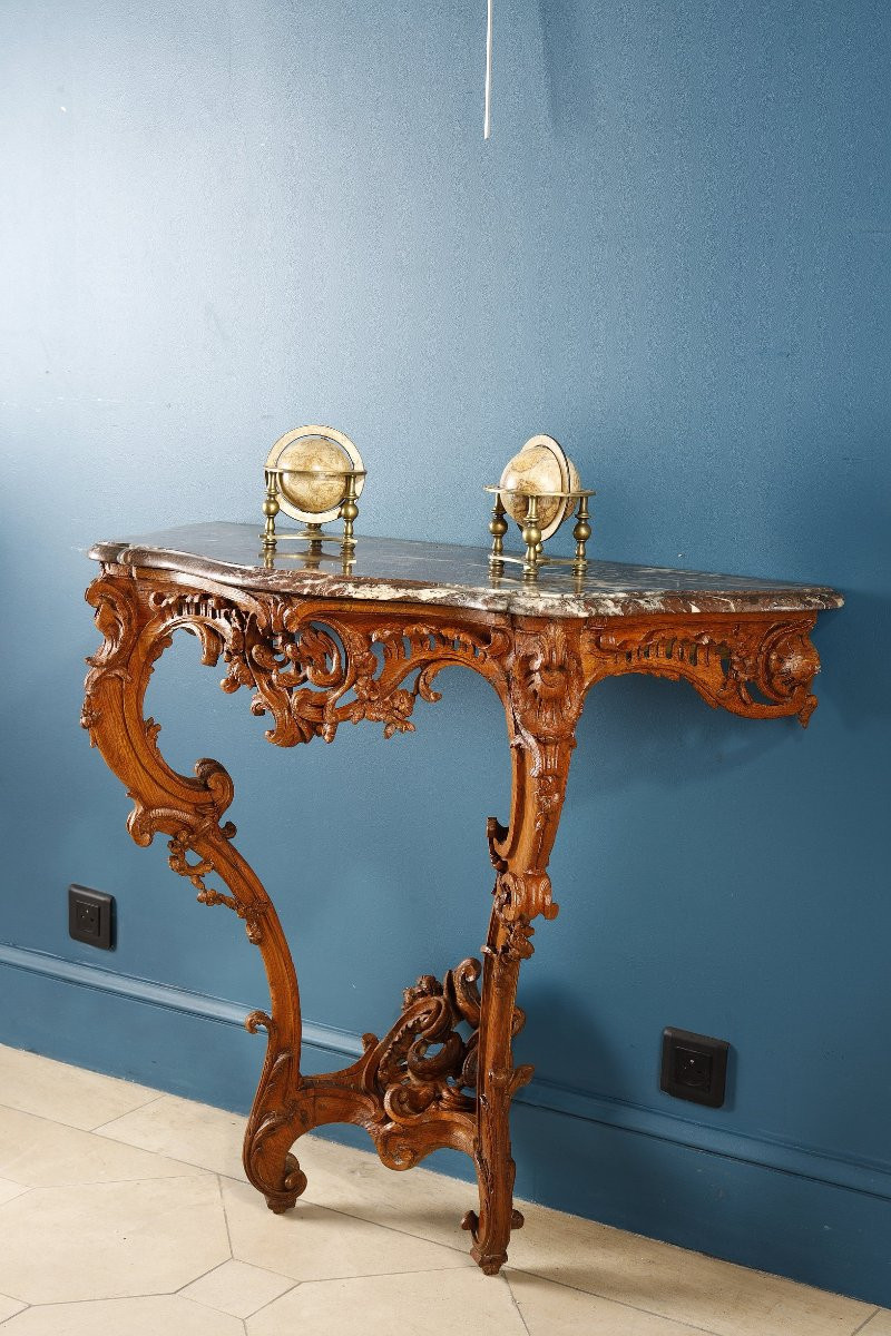 Louis XV Period Oak Wall Console-photo-1
