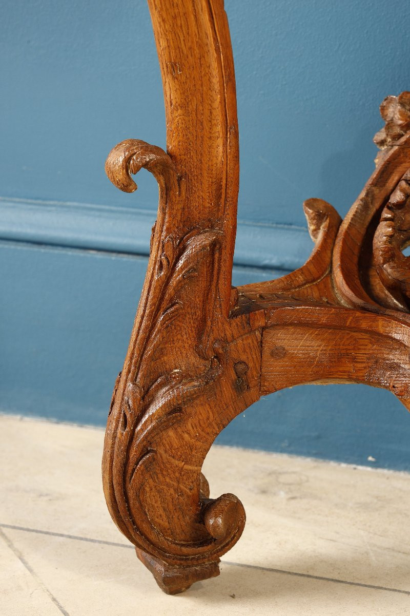 Louis XV Period Oak Wall Console-photo-5