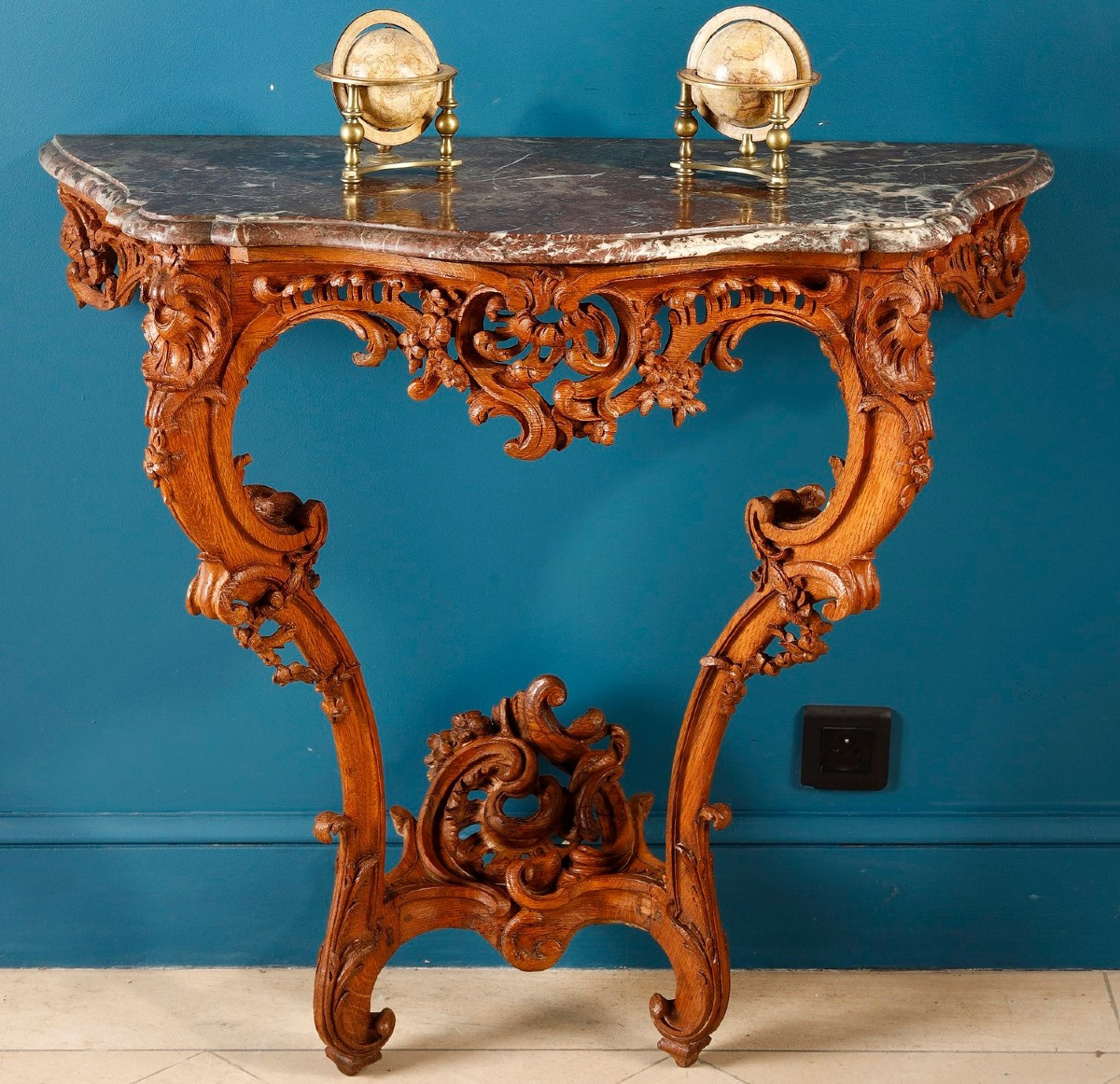Louis XV Period Oak Wall Console