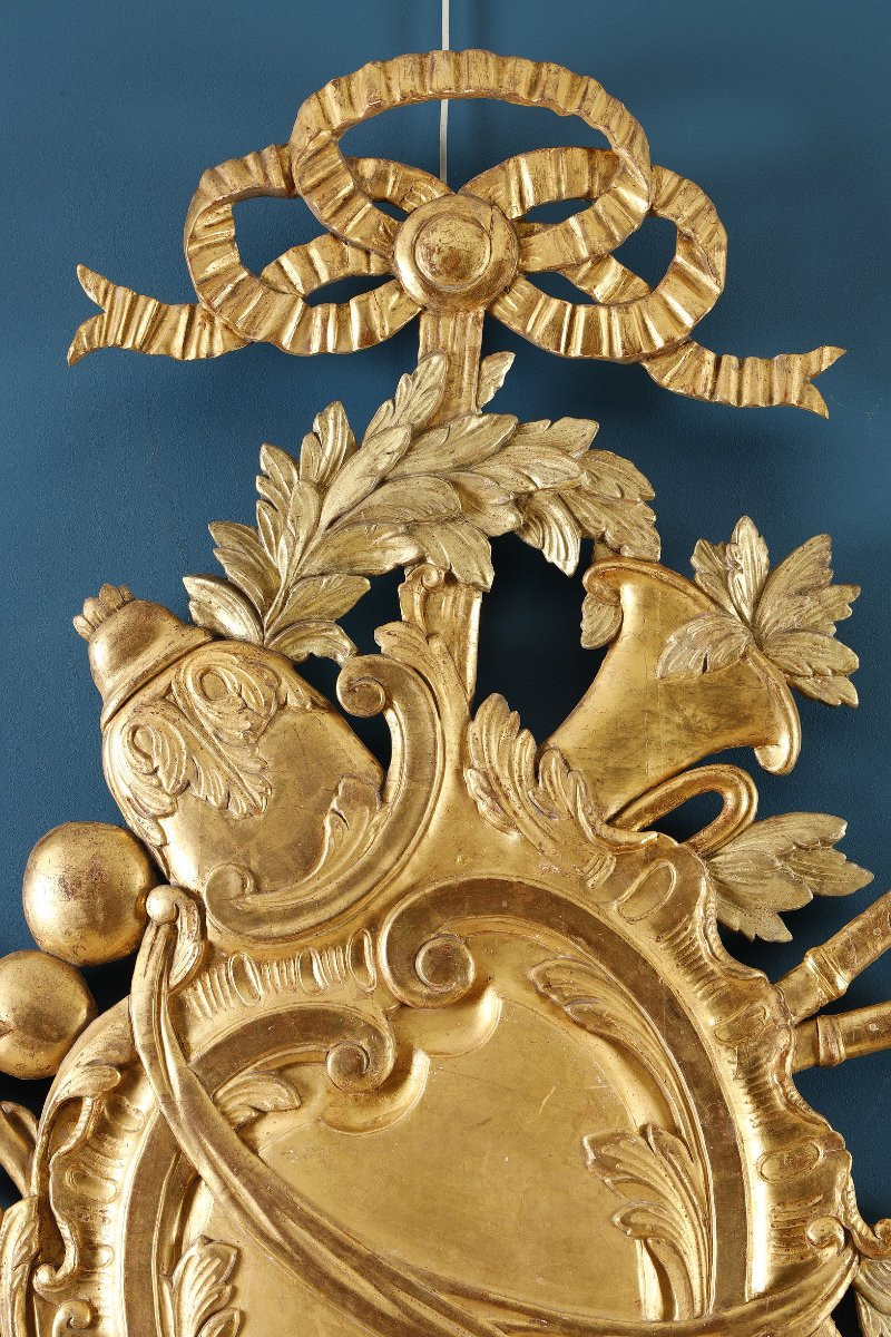 Pair Of Large 18th-century Giltwood Trophies-photo-2