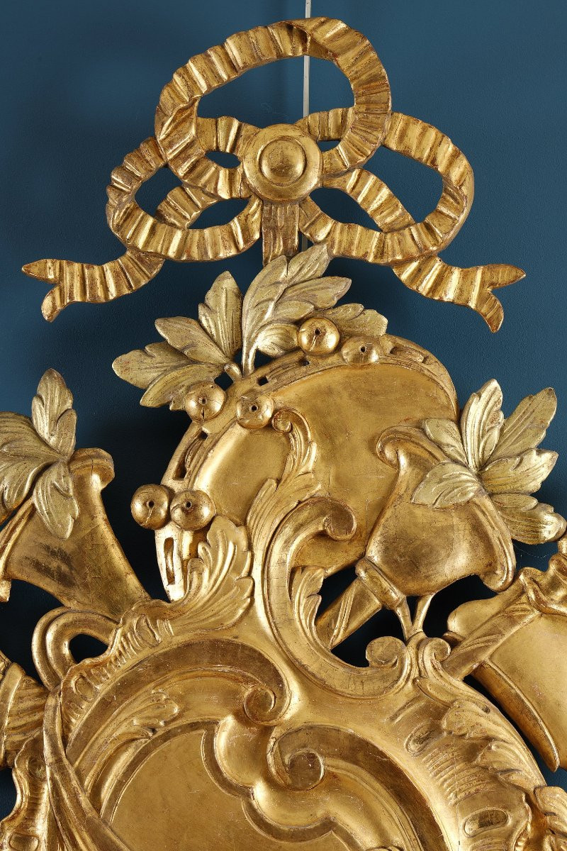 Pair Of Large 18th-century Giltwood Trophies-photo-3