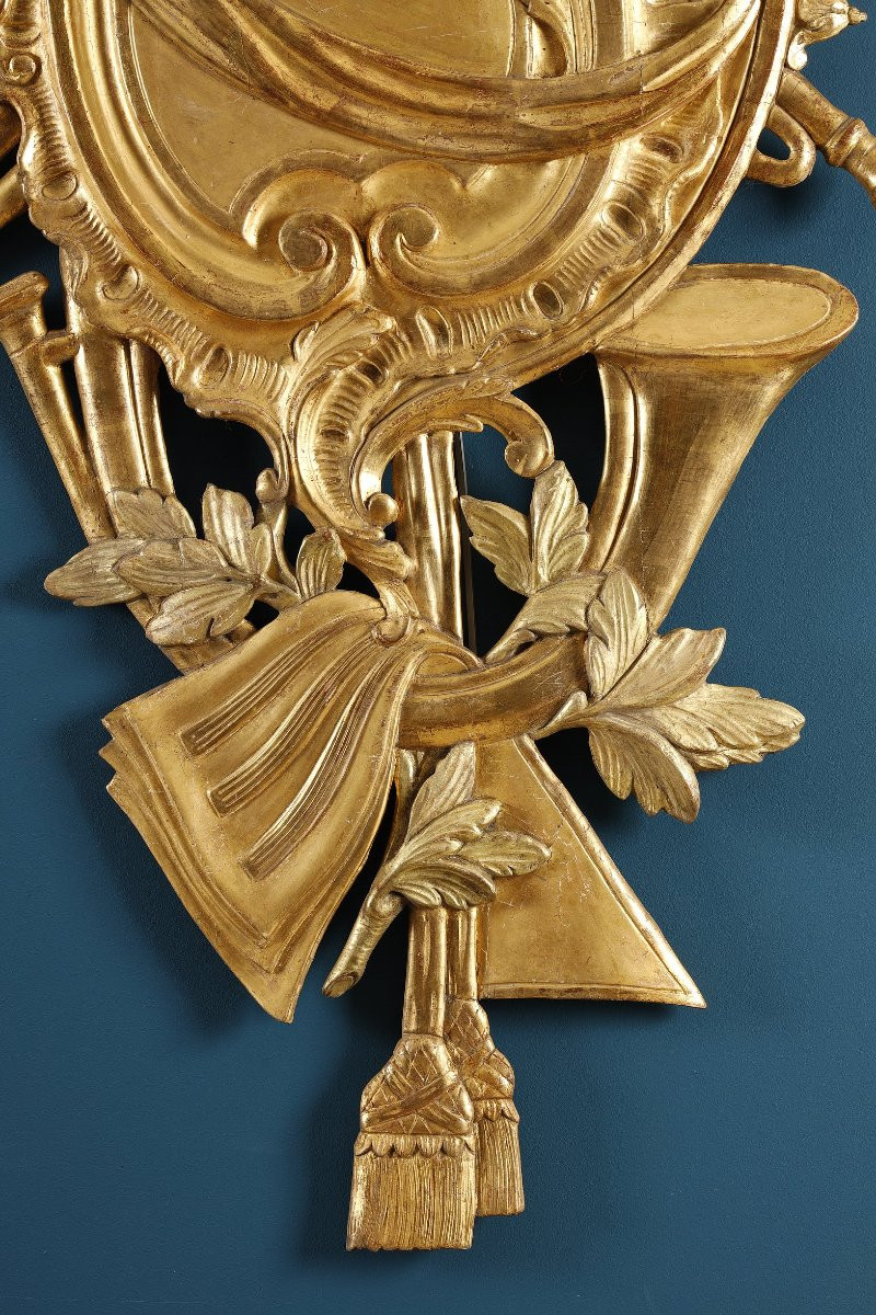Pair Of Large 18th-century Giltwood Trophies-photo-4