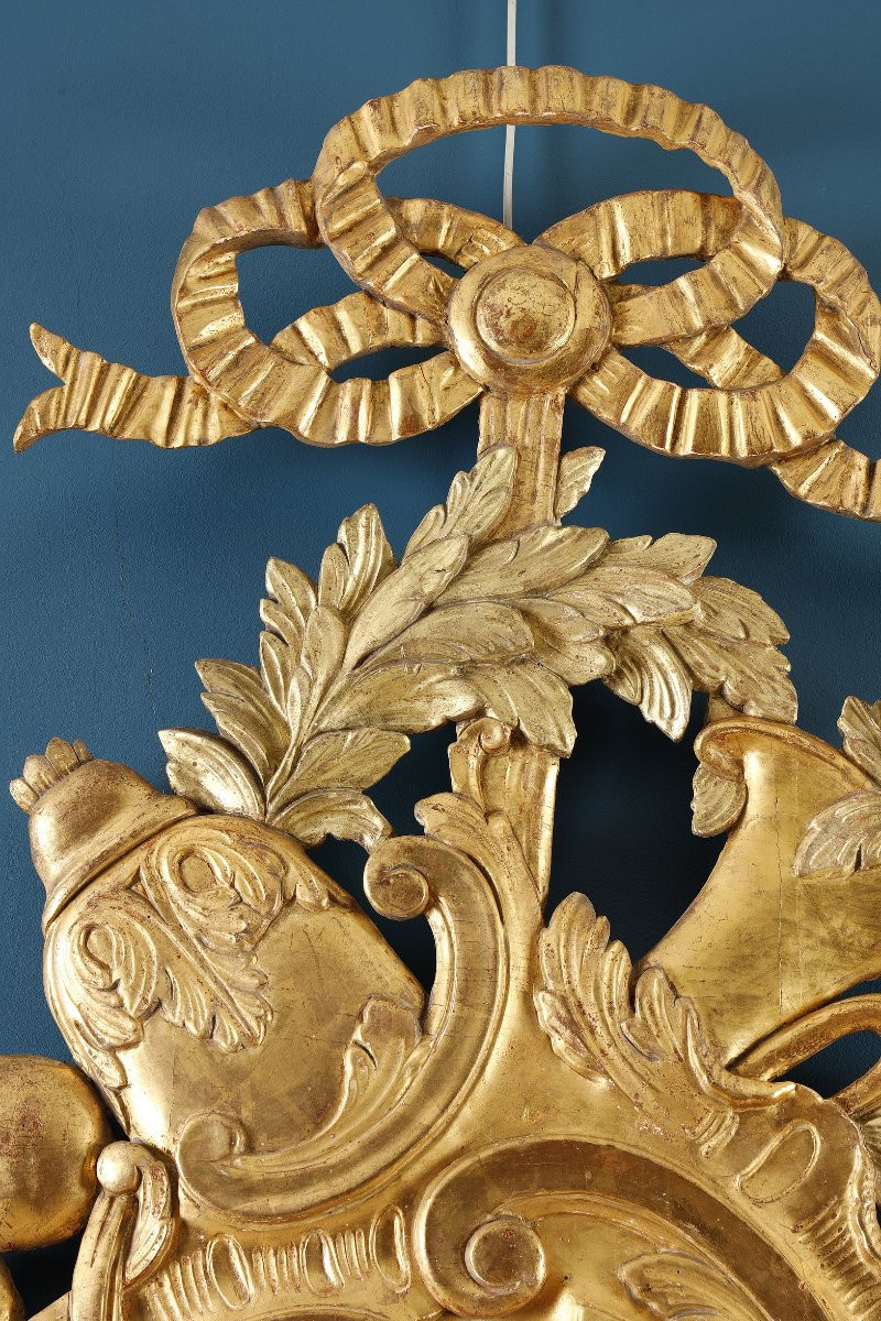 Pair Of Large 18th-century Giltwood Trophies-photo-4