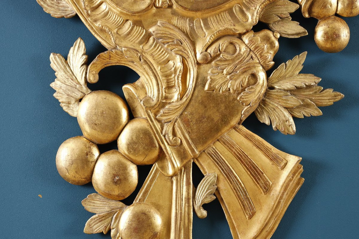 Pair Of Large 18th-century Giltwood Trophies-photo-5