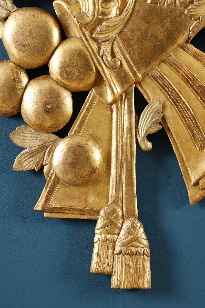 Pair Of Large 18th-century Giltwood Trophies-photo-6