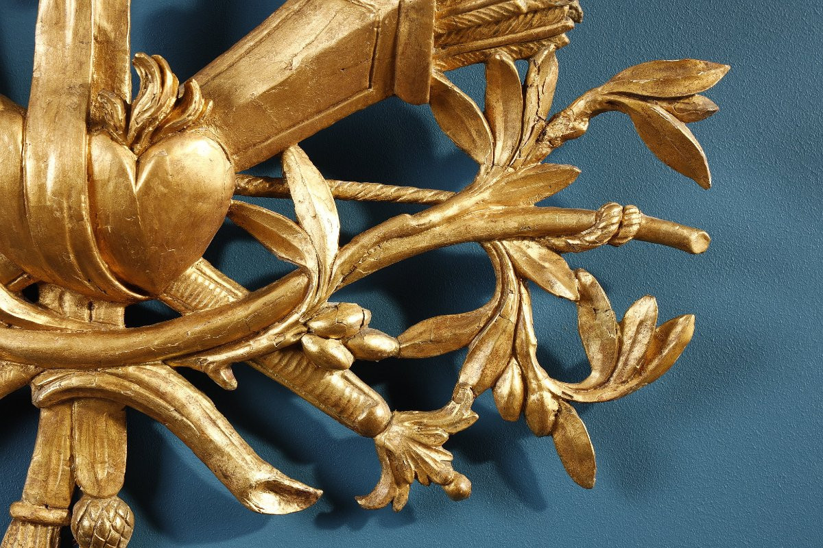 Gilded Wooden Hunting Attributes, 18th Century-photo-4