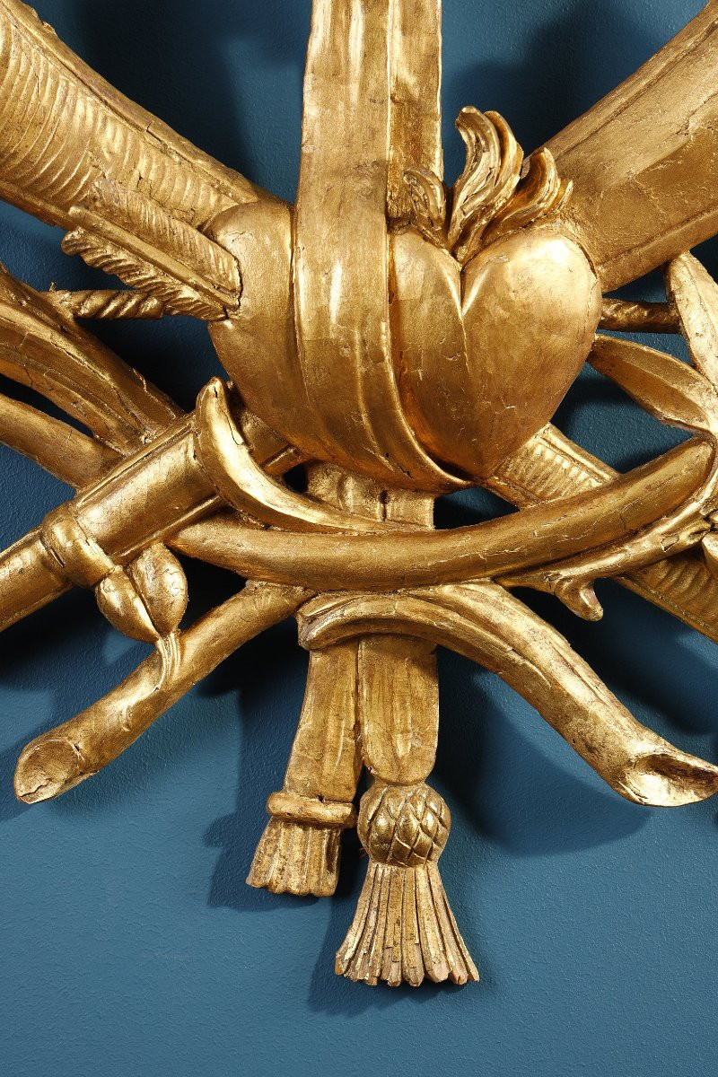 Gilded Wooden Hunting Attributes, 18th Century-photo-7