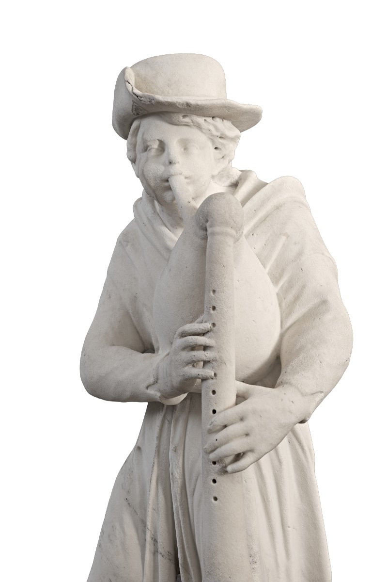 Pair Of 18th-century Marble Garden Figures, After Models By Giambologna (1529-1608)-photo-2