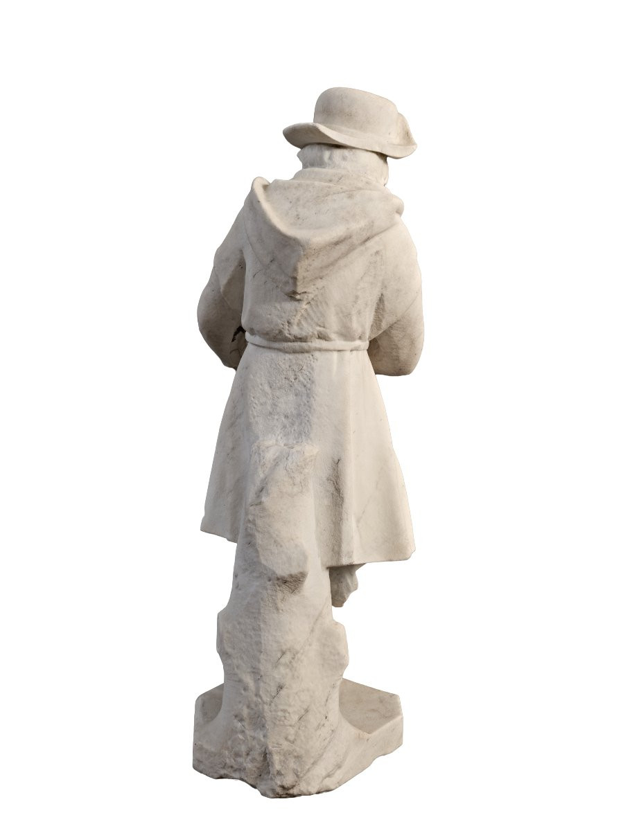 Pair Of 18th-century Marble Garden Figures, After Models By Giambologna (1529-1608)-photo-1