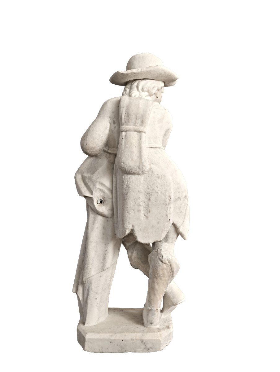 Pair Of 18th-century Marble Garden Figures, After Models By Giambologna (1529-1608)-photo-3