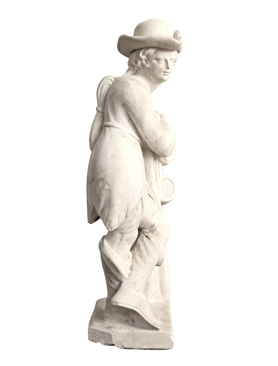 Pair Of 18th-century Marble Garden Figures, After Models By Giambologna (1529-1608)-photo-4
