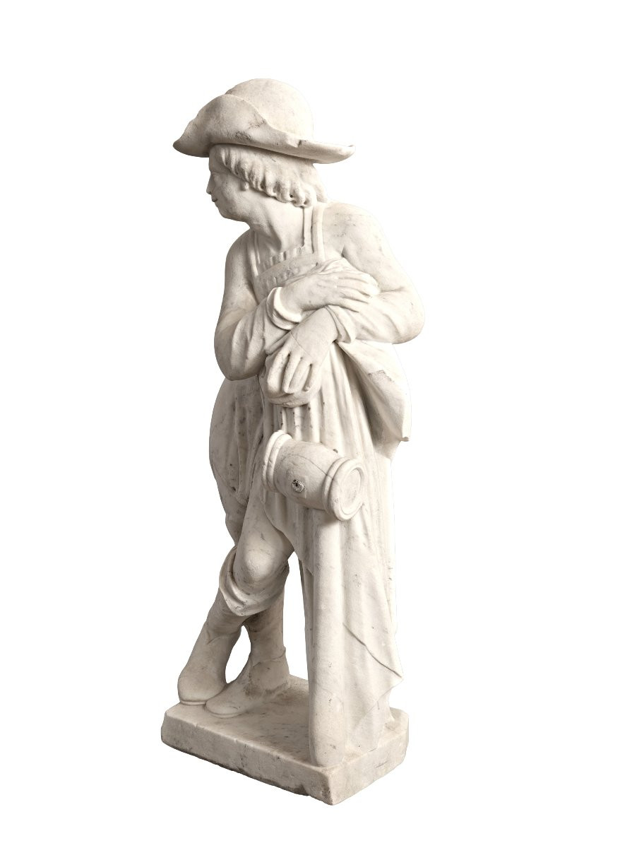 Pair Of 18th-century Marble Garden Figures, After Models By Giambologna (1529-1608)-photo-5