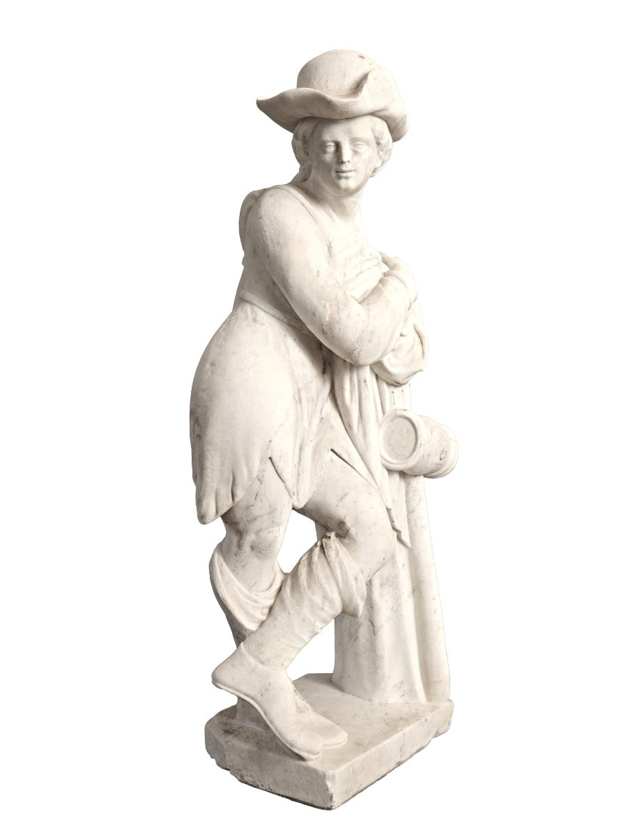 Pair Of 18th-century Marble Garden Figures, After Models By Giambologna (1529-1608)-photo-8