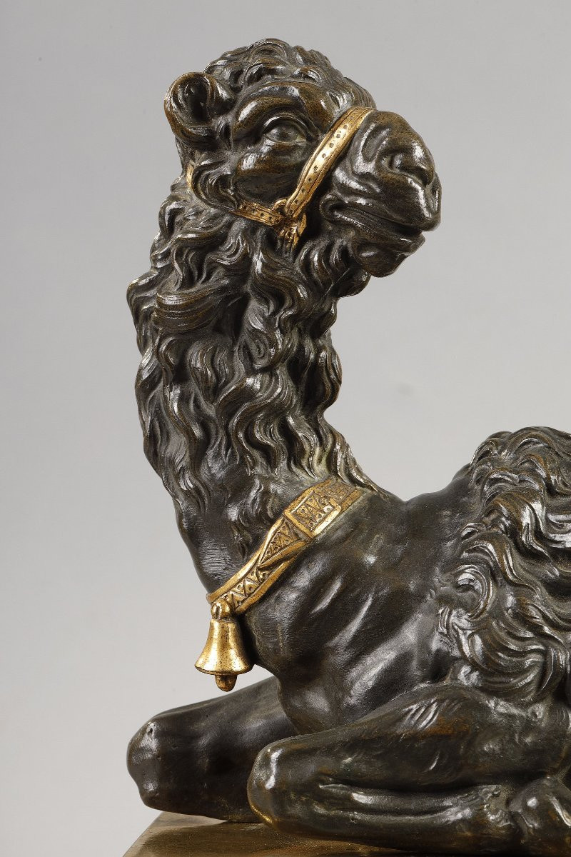 Pair Of Big Andirons With Dromedaries By Pierre Gouthiere Louis XVI Period-photo-4