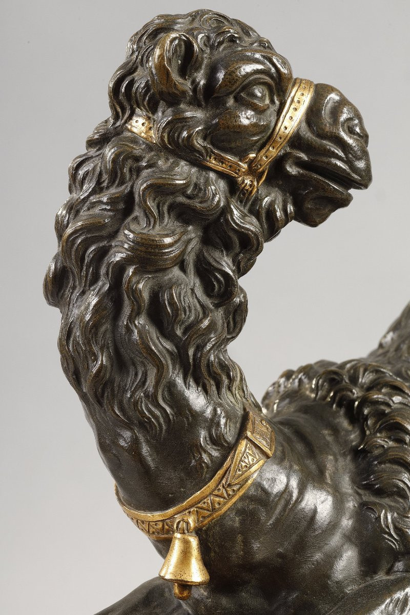 Pair Of Big Andirons With Dromedaries By Pierre Gouthiere Louis XVI Period-photo-5